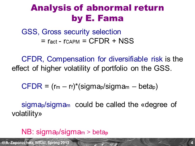 4   GSS, Gross security selection      = ract